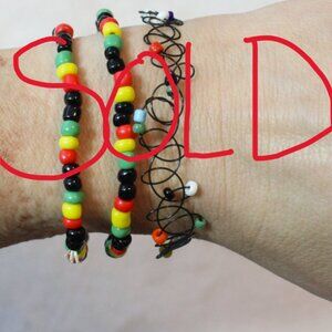 🧨Dope Jamaica Rasta Stretch🧨 Handmade Friendship Bracelet Set 🧨
